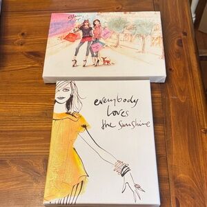 Chic Fashion Canvas Art Set with Orange and Black Accents